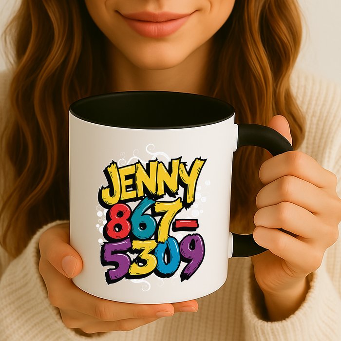 Nostalgic Jenny Phone Number 867 5309 Retro Music 80s Funny Mug