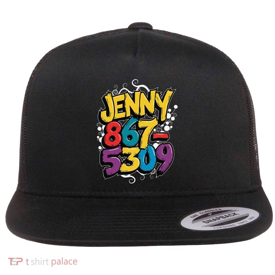Nostalgic Jenny Phone Number 867 5309 Retro Music 80s Funny Flatbill Hat