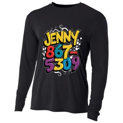 Nostalgic Jenny Phone Number 867 5309 Retro Music 80s Funny Cooling Performance Long Sleeve Crew