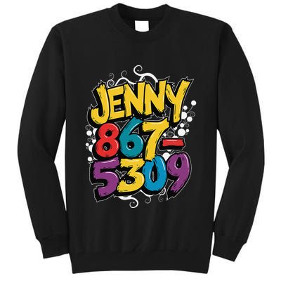 Nostalgic Jenny Phone Number 867 5309 Retro Music 80s Funny Tall Sweatshirt