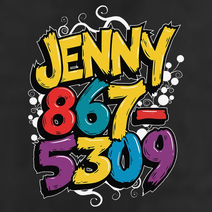 Nostalgic Jenny Phone Number 867 5309 Retro Music 80s Funny 25L Jumbo Tote