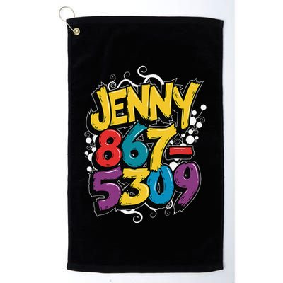 Nostalgic Jenny Phone Number 867 5309 Retro Music 80s Funny Golf Towel