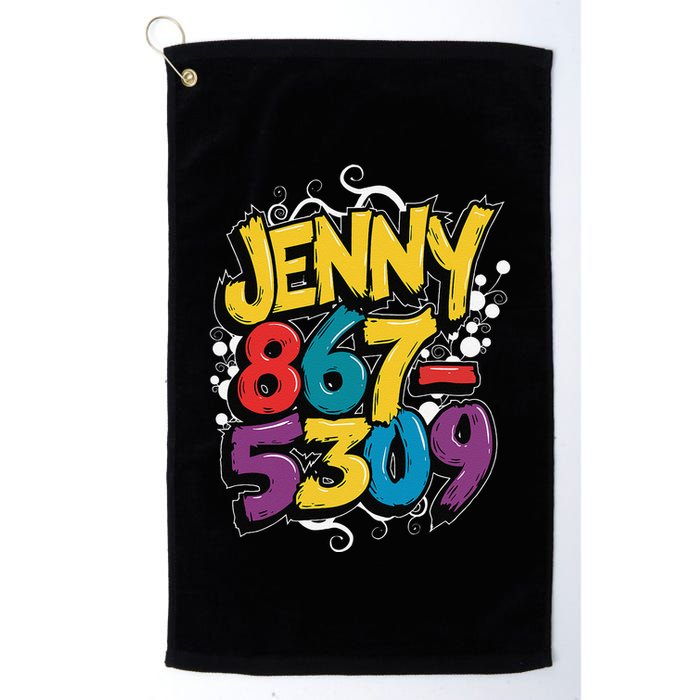Nostalgic Jenny Phone Number 867 5309 Retro Music 80s Funny Golf Towel