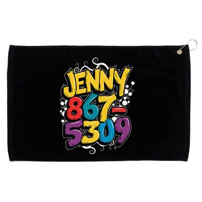 Nostalgic Jenny Phone Number 867 5309 Retro Music 80s Funny Grommeted Golf Towel