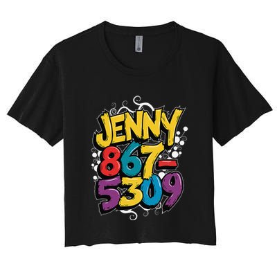 Nostalgic Jenny Phone Number 867 5309 Retro Music 80s Funny Crop Top