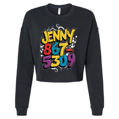Nostalgic Jenny Phone Number 867 5309 Retro Music 80s Funny Cropped Pullover Crew