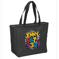 Nostalgic Jenny Phone Number 867 5309 Retro Music 80s Funny Zip Tote Bag