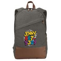 Nostalgic Jenny Phone Number 867 5309 Retro Music 80s Funny Cotton Canvas Backpack