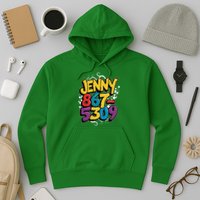 Nostalgic Jenny Phone Number 867 5309 Retro Music 80s Funny Hoodie