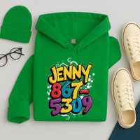 Nostalgic Jenny Phone Number 867 5309 Retro Music 80s Funny Hoodie