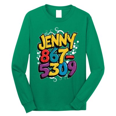 Nostalgic Jenny Phone Number 867 5309 Retro Music 80s Funny Long Sleeve Shirt