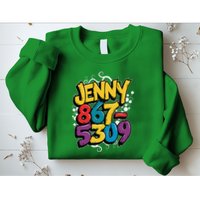 Nostalgic Jenny Phone Number 867 5309 Retro Music 80s Funny Sweatshirt