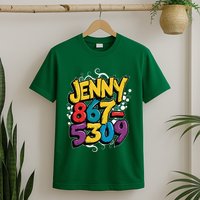 Nostalgic Jenny Phone Number 867 5309 Retro Music 80s Funny T-Shirt