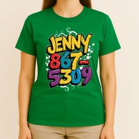 Nostalgic Jenny Phone Number 867 5309 Retro Music 80s Funny T-Shirt