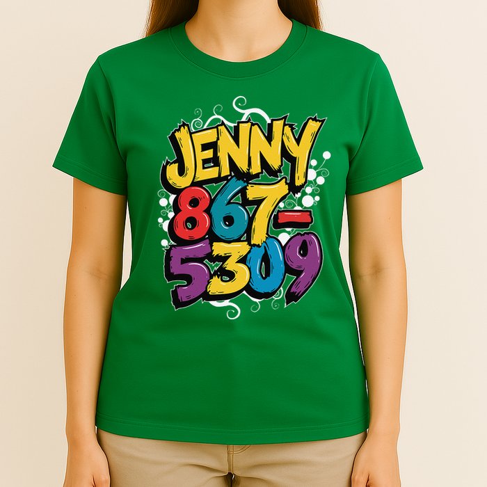 Nostalgic Jenny Phone Number 867 5309 Retro Music 80s Funny T-Shirt