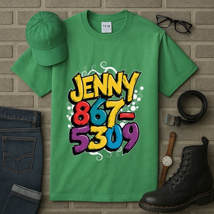 Nostalgic Jenny Phone Number 867 5309 Retro Music 80s Funny Tall T-Shirt