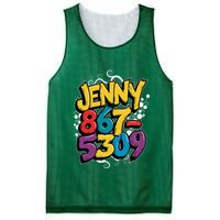 Nostalgic Jenny Phone Number 867 5309 Retro Music 80s Funny Mesh Reversible Basketball Jersey Tank