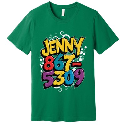 Nostalgic Jenny Phone Number 867 5309 Retro Music 80s Funny Premium T-Shirt