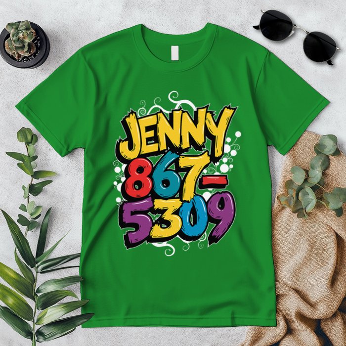 Nostalgic Jenny Phone Number 867 5309 Retro Music 80s Funny Premium T-Shirt