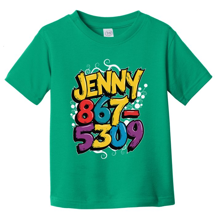 Nostalgic Jenny Phone Number 867 5309 Retro Music 80s Funny Toddler T-Shirt