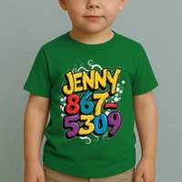 Nostalgic Jenny Phone Number 867 5309 Retro Music 80s Funny Toddler T-Shirt