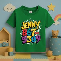 Nostalgic Jenny Phone Number 867 5309 Retro Music 80s Funny Toddler T-Shirt