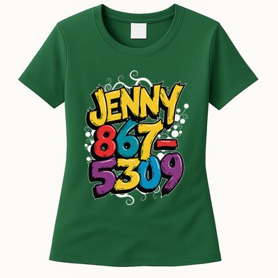 Nostalgic Jenny Phone Number 867 5309 Retro Music 80s Funny Womens T-Shirt