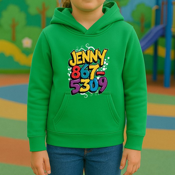Nostalgic Jenny Phone Number 867 5309 Retro Music 80s Funny Kids Hoodie