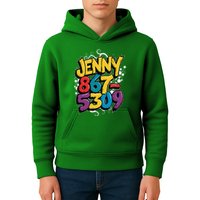 Nostalgic Jenny Phone Number 867 5309 Retro Music 80s Funny Kids Hoodie