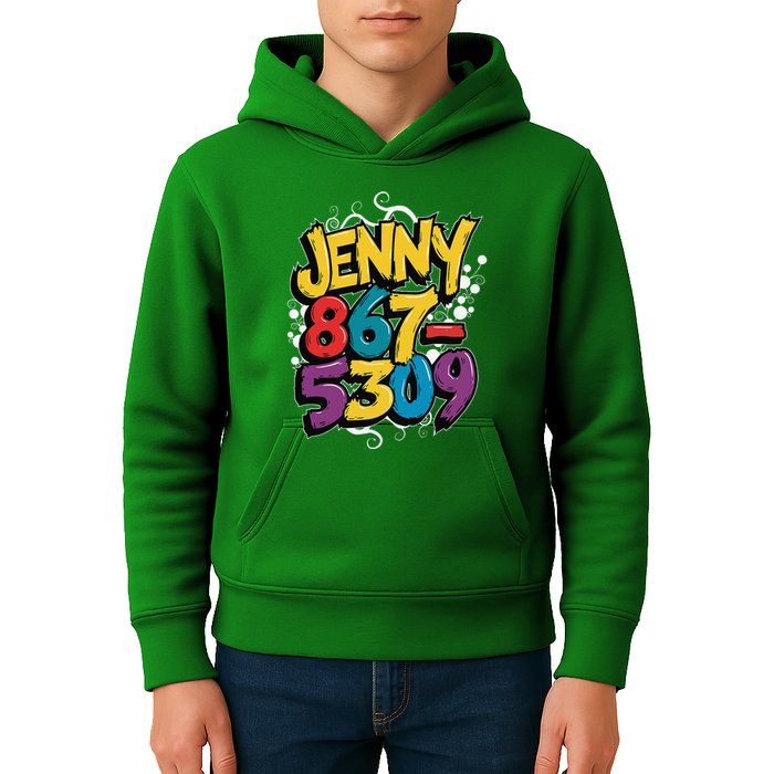 Nostalgic Jenny Phone Number 867 5309 Retro Music 80s Funny Kids Hoodie