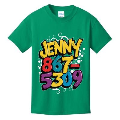 Nostalgic Jenny Phone Number 867 5309 Retro Music 80s Funny Kids T-Shirt