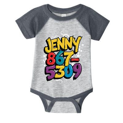 Nostalgic Jenny Phone Number 867 5309 Retro Music 80s Funny Infant Baby Jersey Bodysuit