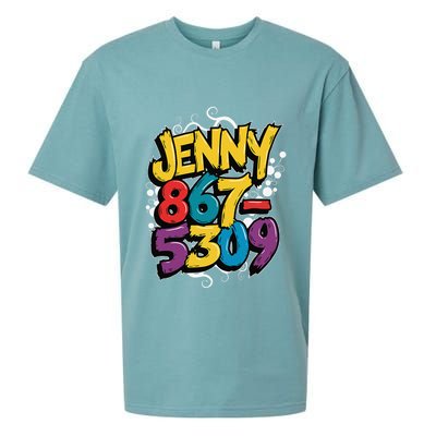 Nostalgic Jenny Phone Number 867 5309 Retro Music 80s Funny Sueded Cloud Jersey T-Shirt
