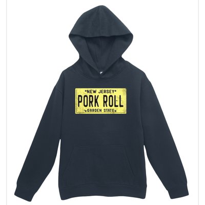 New Jersey Pork Roll Retro Vintage Nj License Plate Urban Pullover Hoodie