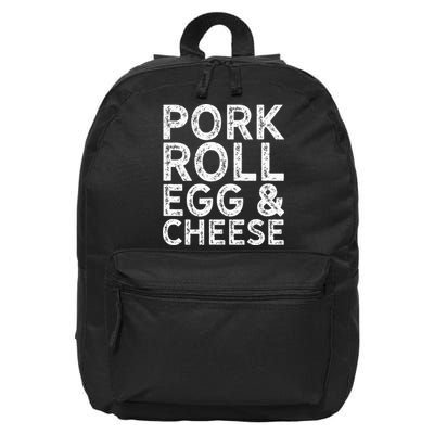 New Jersey Pork Roll Egg And Cheese 16 in Basic Backpack