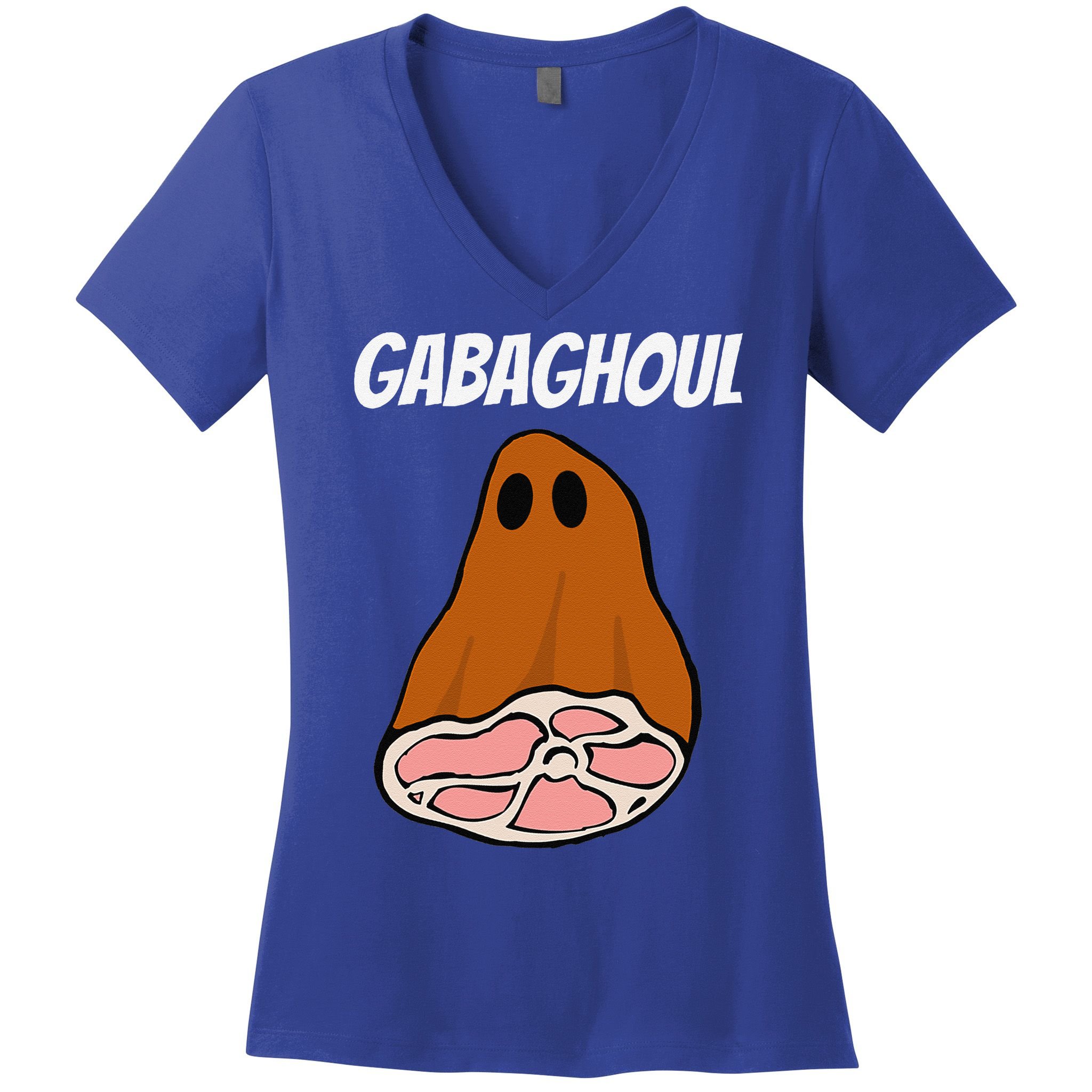 New Jersey Slang Halloween Dry Cured Meat Gabaghoul Gabagool Women's V-Neck T-Shirt