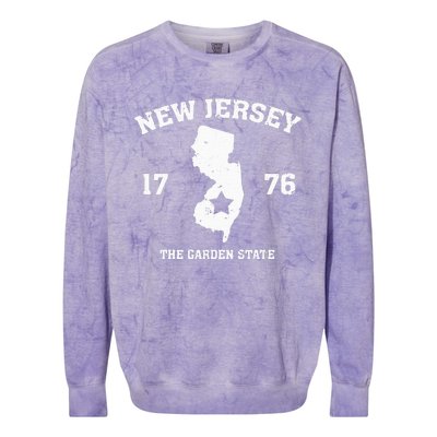 New Jersey The Garden State Vintage New Jersey Home Colorblast Crewneck Sweatshirt