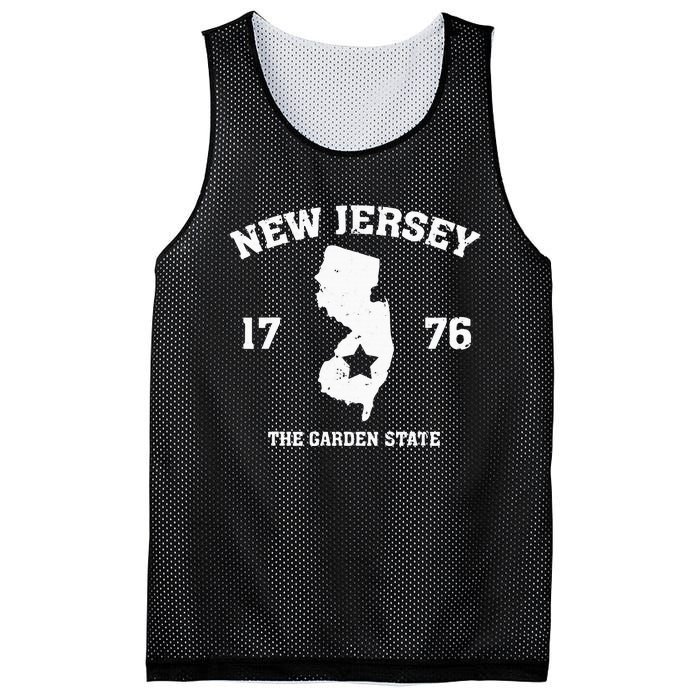 New Jersey The Garden State Vintage New Jersey Home Mesh Reversible Basketball Jersey Tank