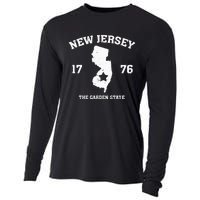 New Jersey The Garden State Vintage New Jersey Home Cooling Performance Long Sleeve Crew