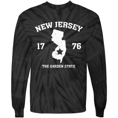 New Jersey The Garden State Vintage New Jersey Home Tie-Dye Long Sleeve Shirt