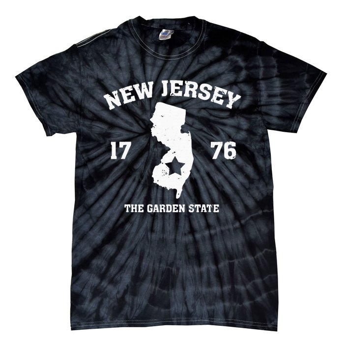 New Jersey The Garden State Vintage New Jersey Home Tie-Dye T-Shirt