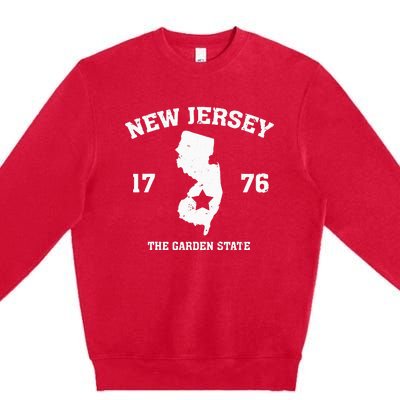 New Jersey The Garden State Vintage New Jersey Home Premium Crewneck Sweatshirt