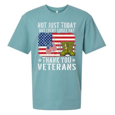 Not Just Today But Every Single Day Thank You Veterans  Sueded Cloud Jersey T-Shirt