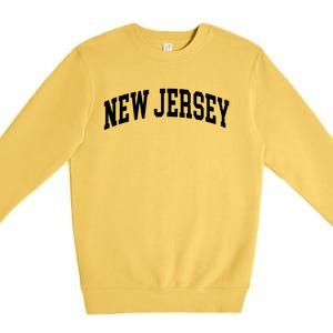 New Jersey Throwback Design Print Classic Premium Crewneck Sweatshirt