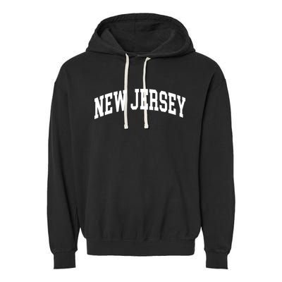 New Jersey Throwback Design Print Classic Garment-Dyed Fleece Hoodie