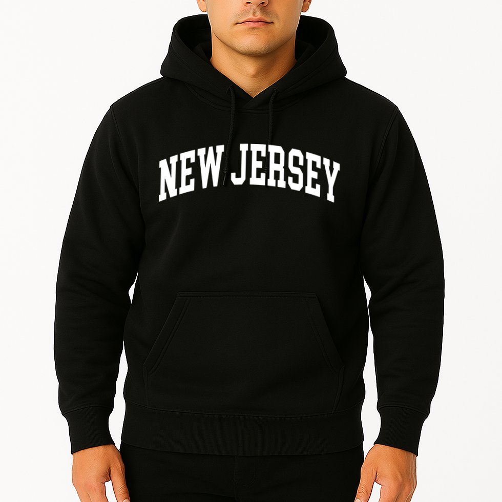 New Jersey Throwback Design Print Classic Hoodie