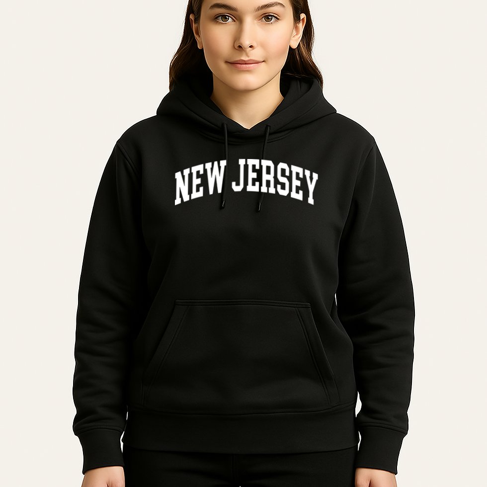 New Jersey Throwback Design Print Classic Hoodie