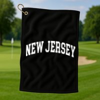 New Jersey Throwback Design Print Classic Golf Towel