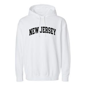 New Jersey Throwback Design Print Classic Garment-Dyed Fleece Hoodie