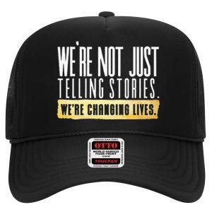 Not Just Telling Stories Were Changing Lives Dhar Mann Fam High Crown Mesh Back Trucker Hat